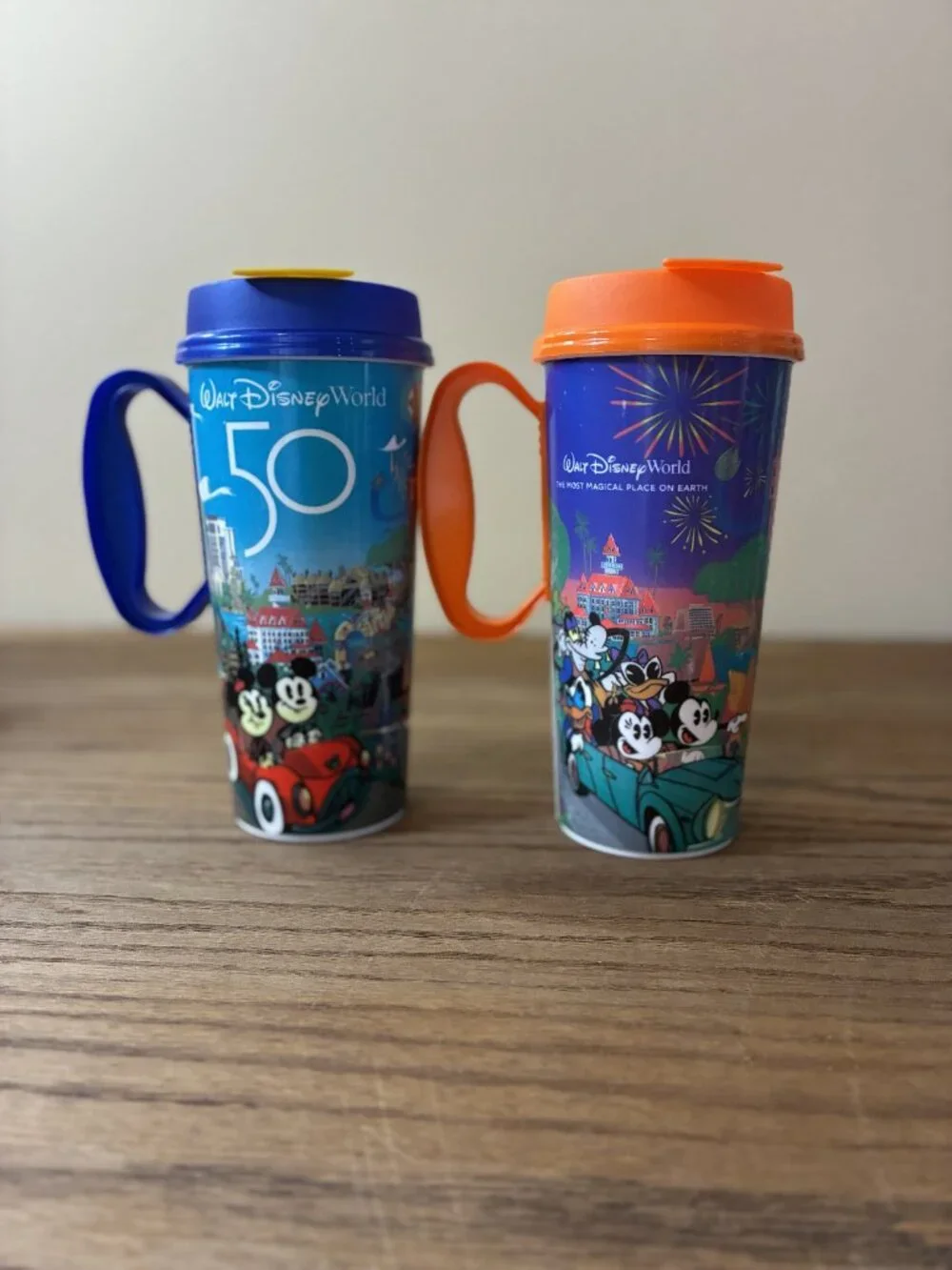Walt Disney World Resort Reusable Refillable 16oz Mug; Lot of 6; Assorted